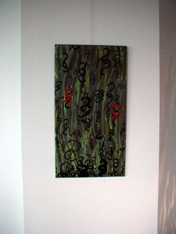 gemaltes Bild mit Rechtsmotiven